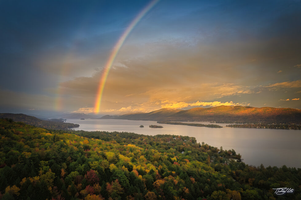 Rainbow over Lake George Photo